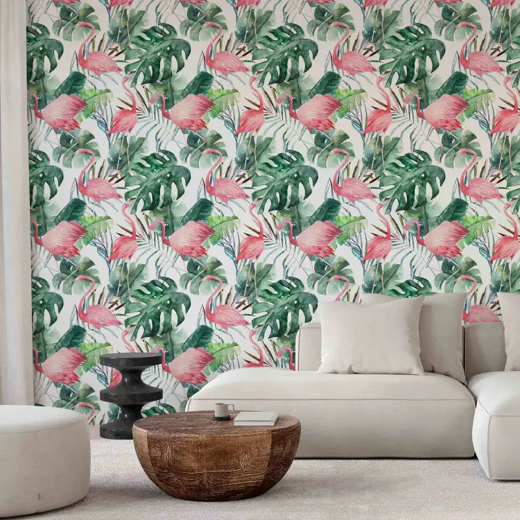 Fotobehang Jungle Chat - Meerkleurig - 2,50m x 200cm