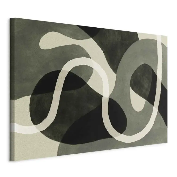 Geometrische vormen - abstracte vlakken in saliegroene tinten