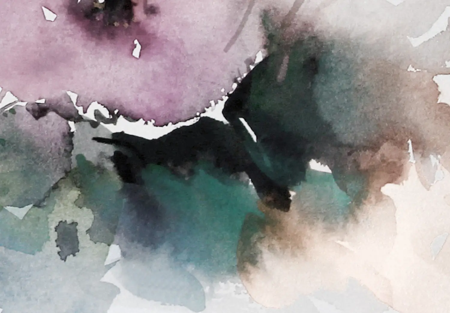 XXL schilderij Boeket bloemen - aquarel geschilderde bloemencompositie-  Grote Schilderijen - bimago