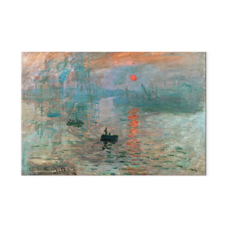 Claude Monet - Impressie zonsopgang - geschilderd landschap van een haven door Monet