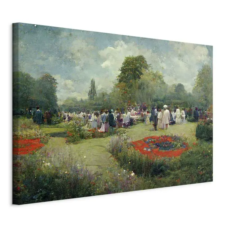 Ontmoeting in de tuin - een AI-gegenereerd landschap in de stijl van Monet