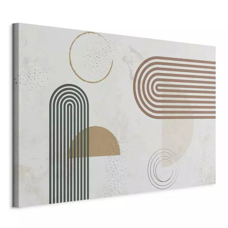 Harmonieuze vormen - een abstractie met figuren in gedempte kleuren