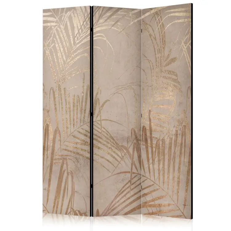 Palmenkust - artistieke beige compositie met bladeren