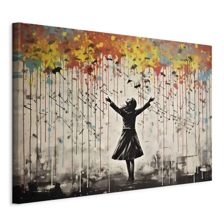 Rain song - kleurrijke graffiti geïnspireerd door Banksy