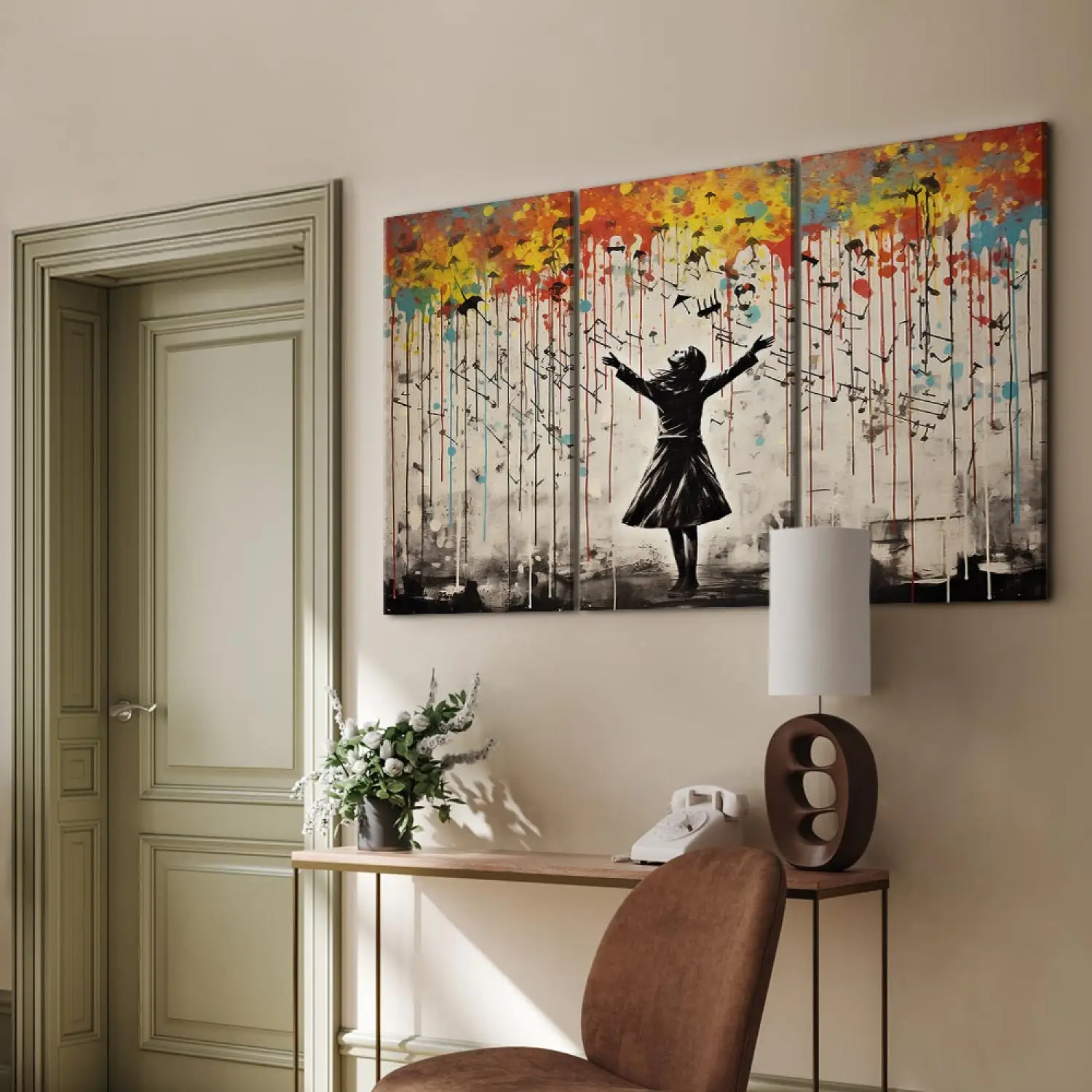 Banksy - Twee fraai ingelijste werken : CD The Fallout GRAFFITI AREA sticker 016/BNK/5Y kopen