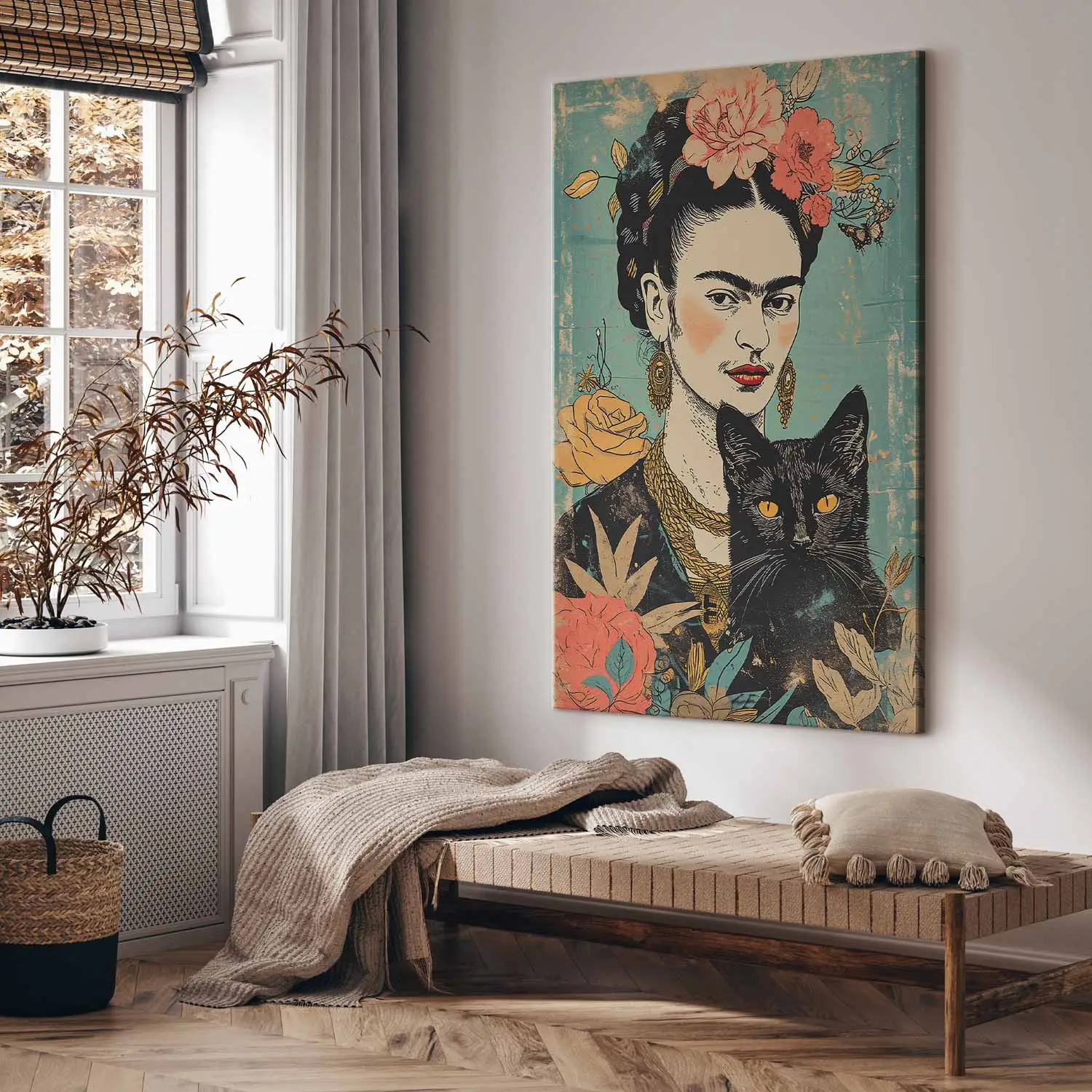 shirohitsujiページ XXL schilderij Frida Kahlo - portret van de schilder geïnspireerd