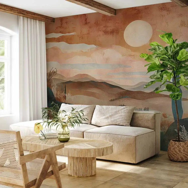 Toscaans landschap - compositie geïnspireerd door terracotta kleuren