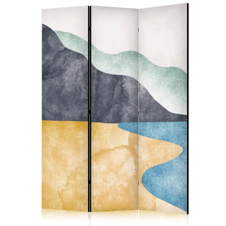 Minimalistisch strand - subtiel uitzicht op zee en rotsen