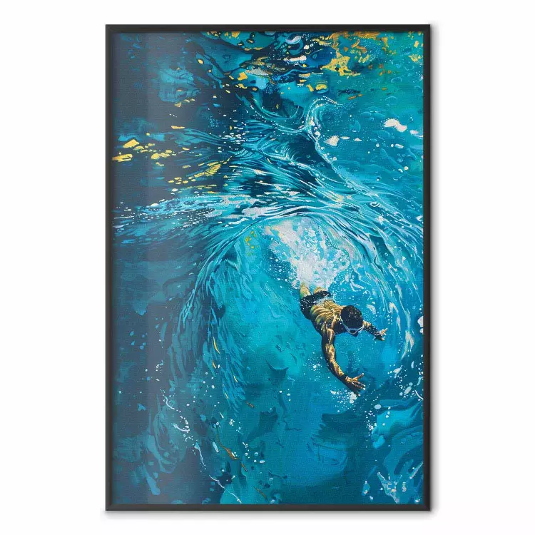 Diepe expeditie - een man zwemt in turquoise water