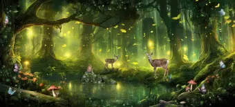Gemaakt In Duitsland Fotobehang Muurschilderingen Jungle Grijs Groen Blauw Niet
