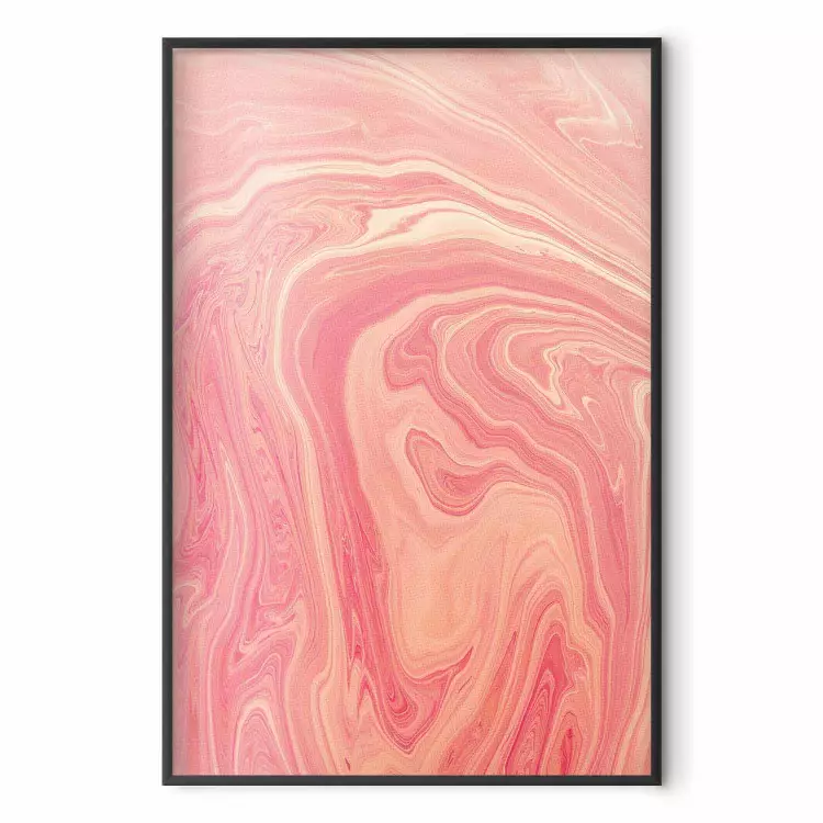 Roze golf - vloeiende patronen in pasteltinten op een lichte achtergrond