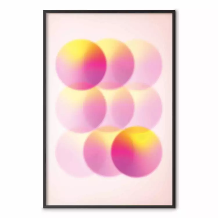 Pastel cirkels - abstracte, kleurrijke cirkels in roze en gele tinten op een heldere achtergrond