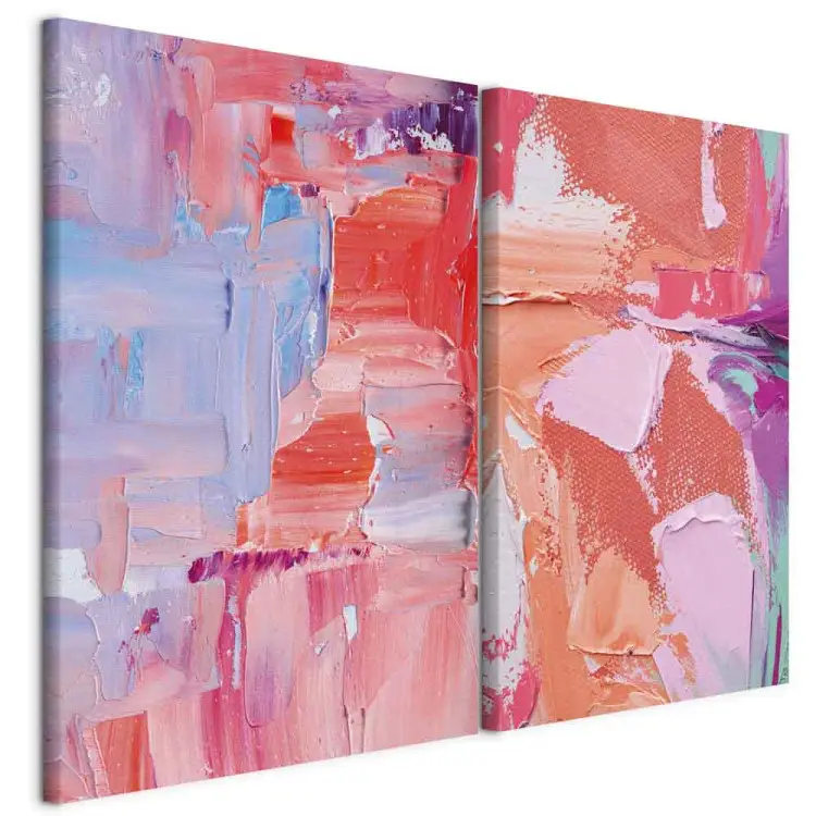 Kleurenimpressies - een gelaagde compositie van kleuren en vormen op het schilderij