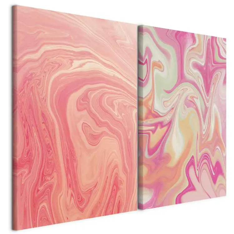 Fantasie marmer - artistieke wervelingen van kleur, pastel abstractie