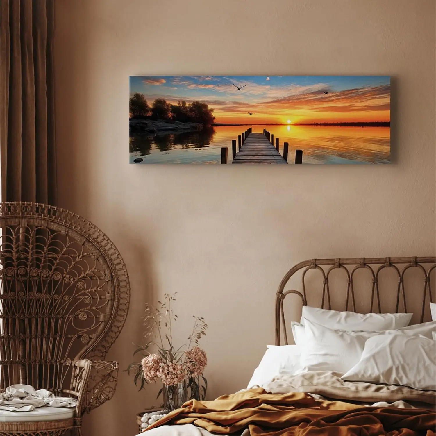 Schilderij Kleurrijke Zonsondergang | Canvas Fotokunst