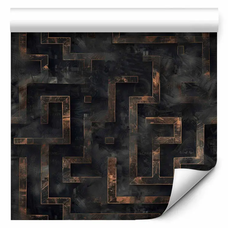 Industriële doolhof - geometrisch patroon in donkere tinten