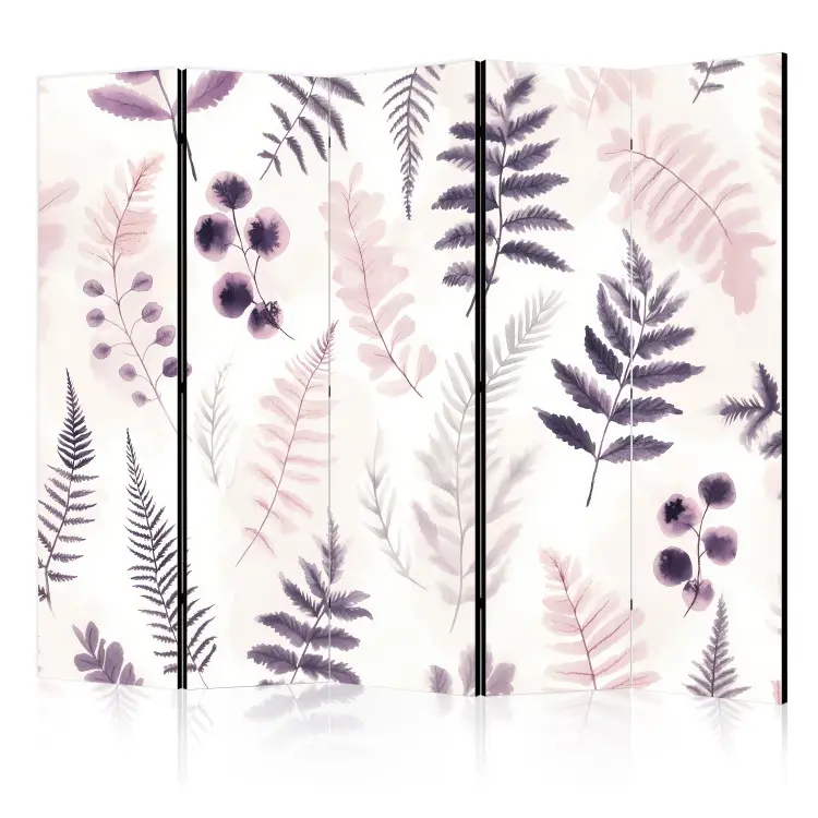 Botanische rust - artistieke opstelling van bladeren in pastelkleuren