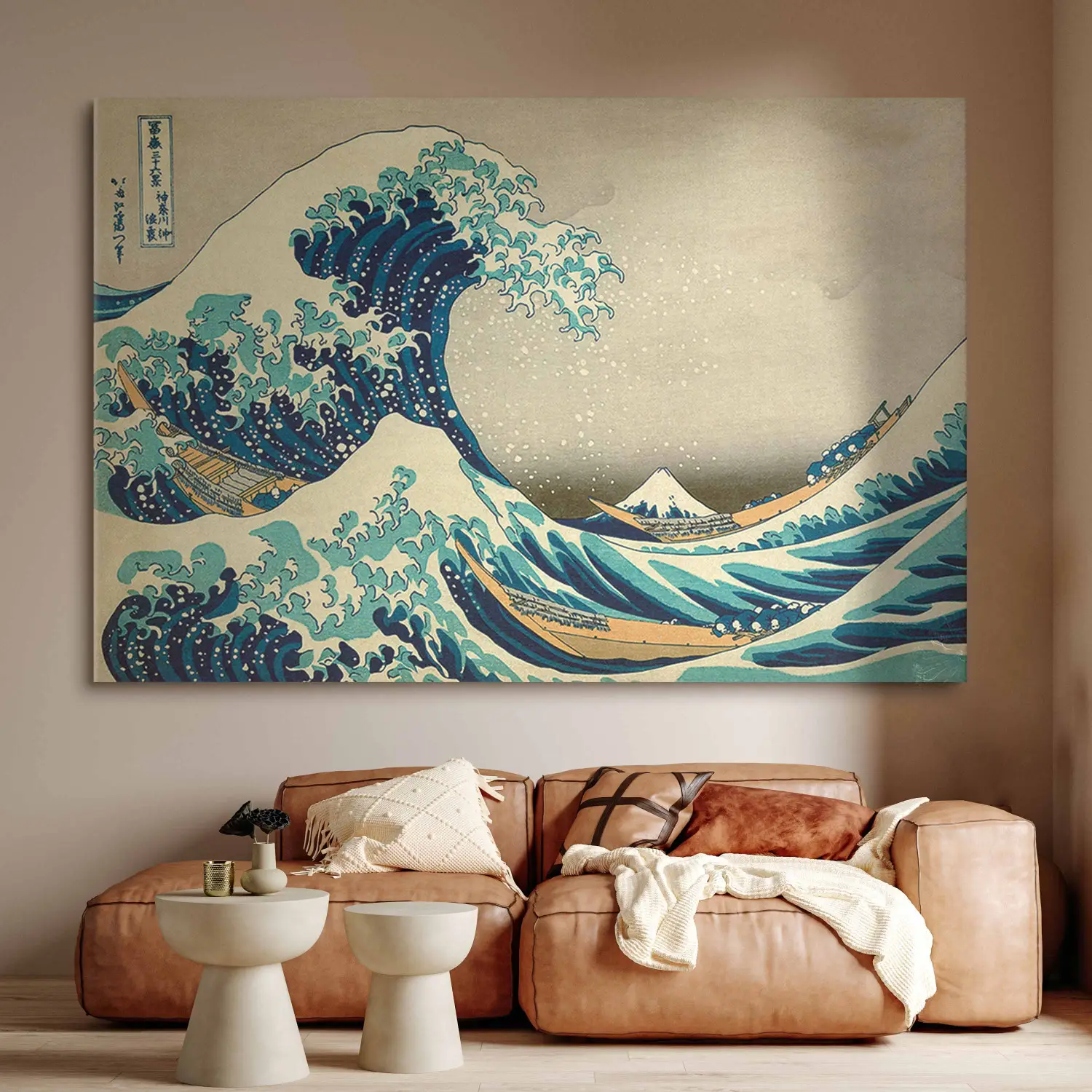 XXL schilderij Hokusai Katsushika - De grote golf bij Kanagawa