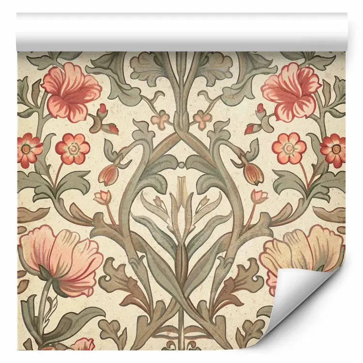 Decoratieve compositie - sierlijke bloemen in warme tinten