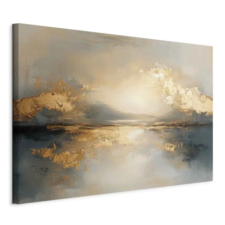 Gouden reflectie - artistieke visie van landschap met lichtreflecties
