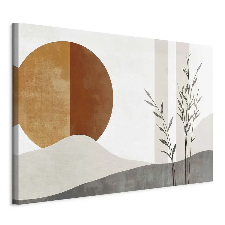 Harmonie van het Oosten - zonsondergang boven water in minimalistische stijl