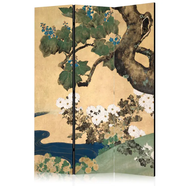 Sakai Hoitsu - Paulownia and chrysanthemums 