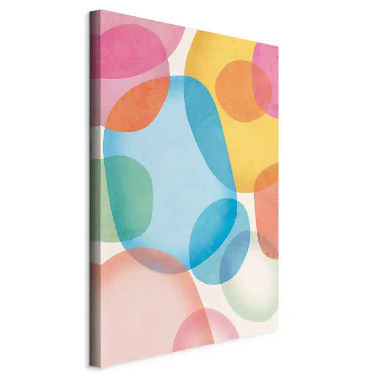 Kleurrijke lichtheid - transparante vlekken in een pastelcompositie
