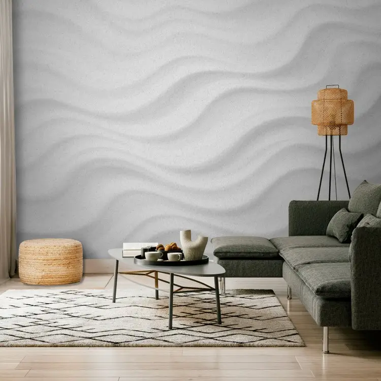 Subtiele structuur - een delicaat golfmotief in een minimalistische compositie