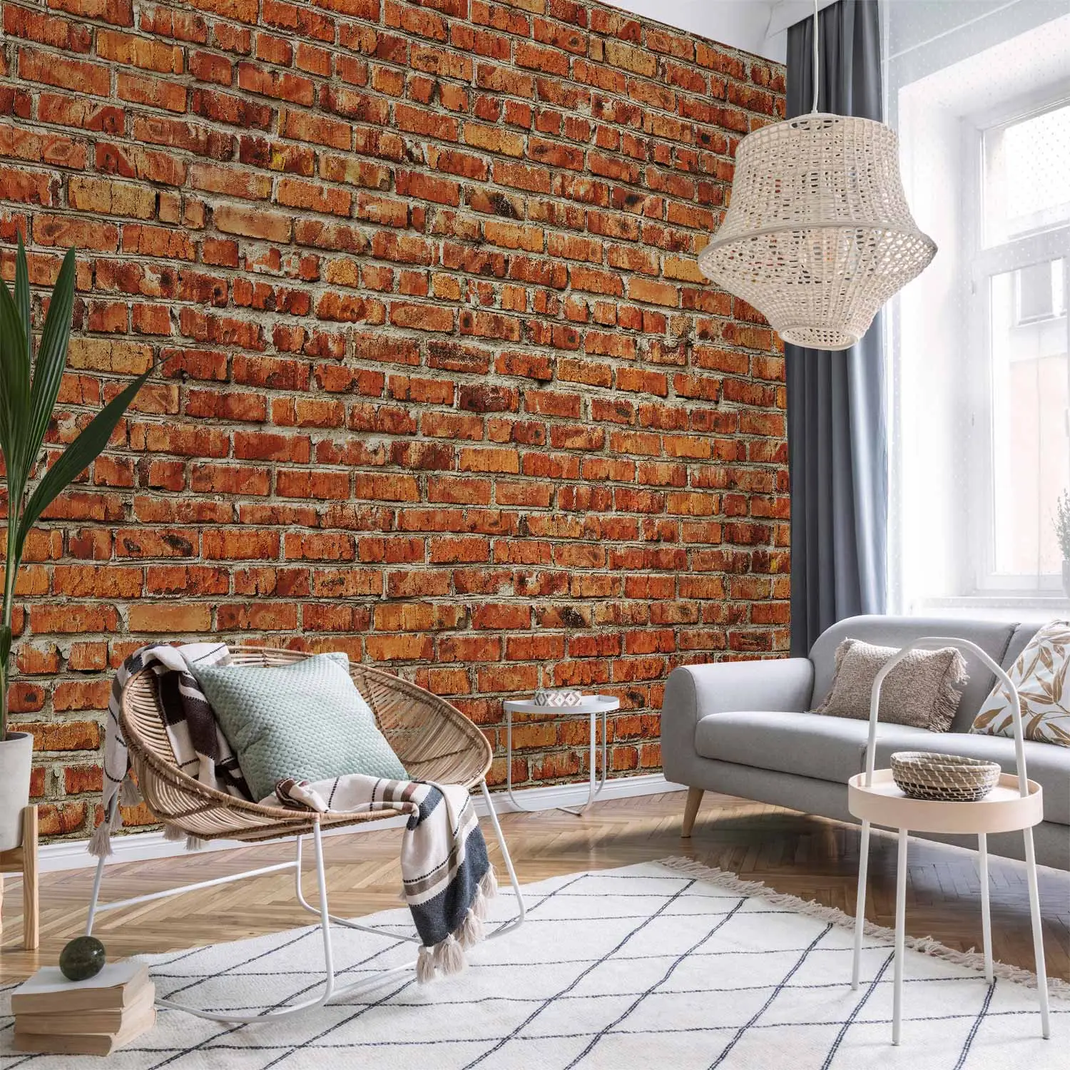 Timeet Behang baksteen zelfklevende wandbekleding steen wandpapier steenlook plakfolie vintage decoratieve folie baksteen muursticker decoratieve folie rustiek designfolie 44 x 1000 cm