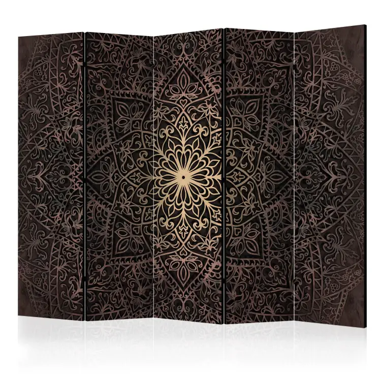 Koninklijke finesse II - decoratieve bruine mandala in een oosters motief