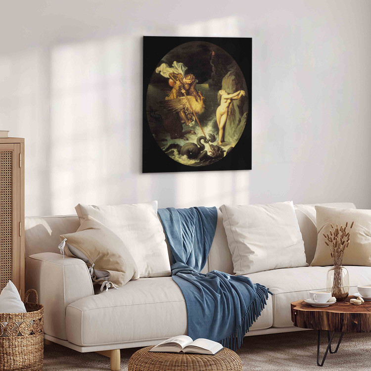 Kunst Reproductie Roger Freeing Angelica JeanAugusteDominique