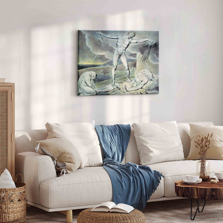 Schilderij Illustrations of the Book of Job, Satan smiting Job with