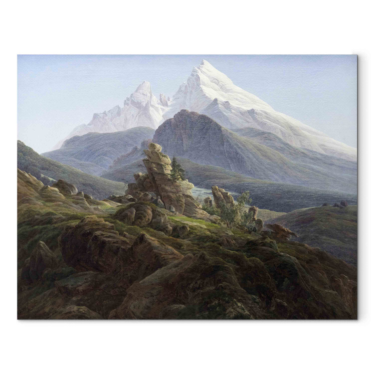 Schilderij Der Watzmann - Caspar David Friedrich - Beroemde kunstschilders
