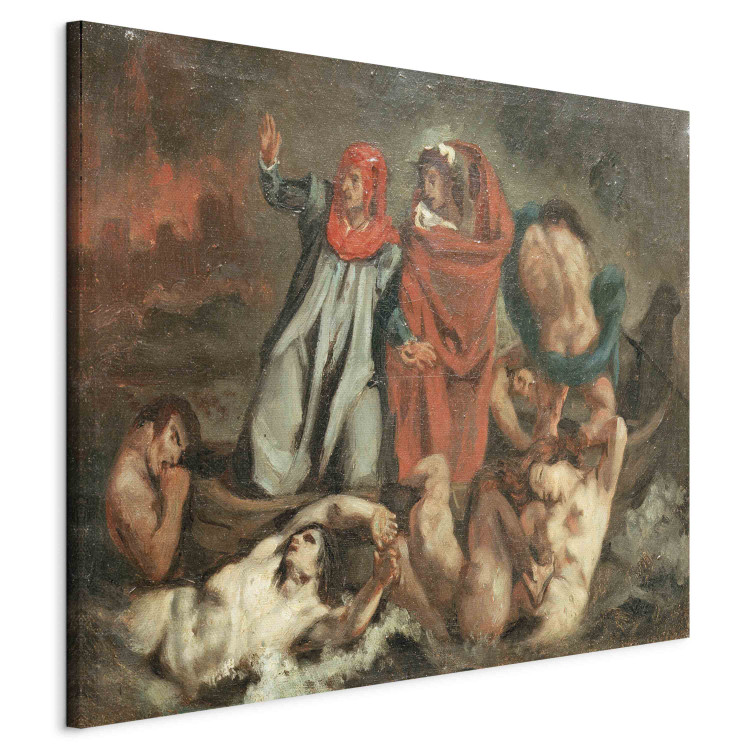 Reproductie schilderij Dante und Vergil in der Barke - Edouard Manet