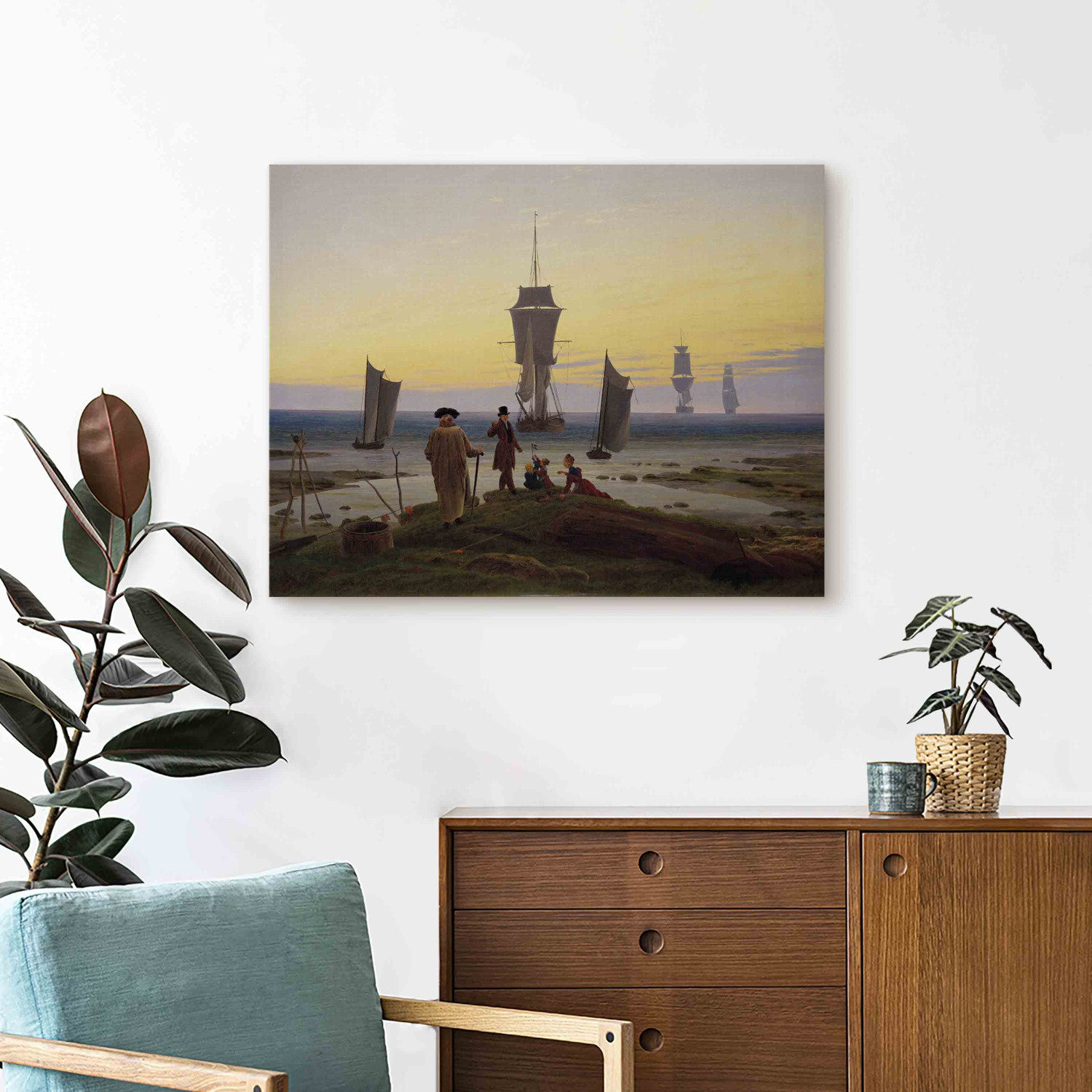 Kunst Reproductie Die Lebensstufen- Caspar David Friedrich - bimago